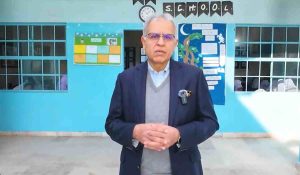 Mr. Haroon Qassim, MD PharmEvo, sharing a message supporting education for out-of-school children through Baithak School Network.